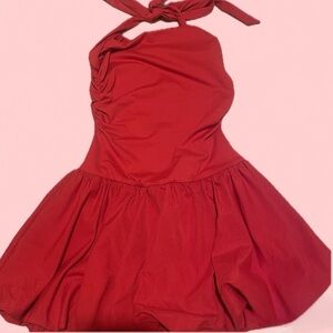 Red Halter Dress